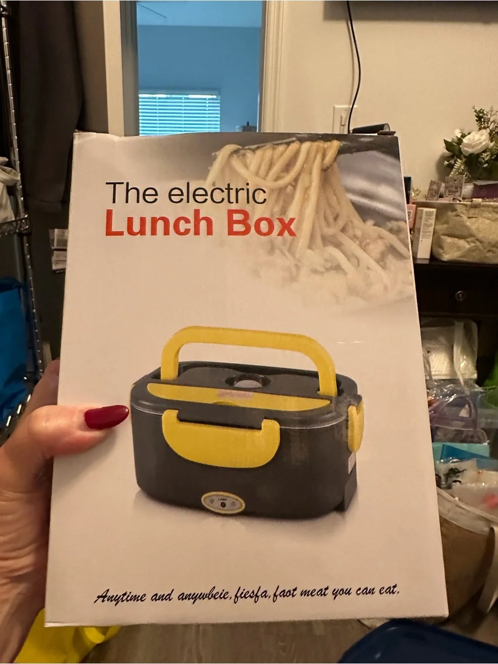 Electric Lunch Box - Grey/Yellow -  NEW